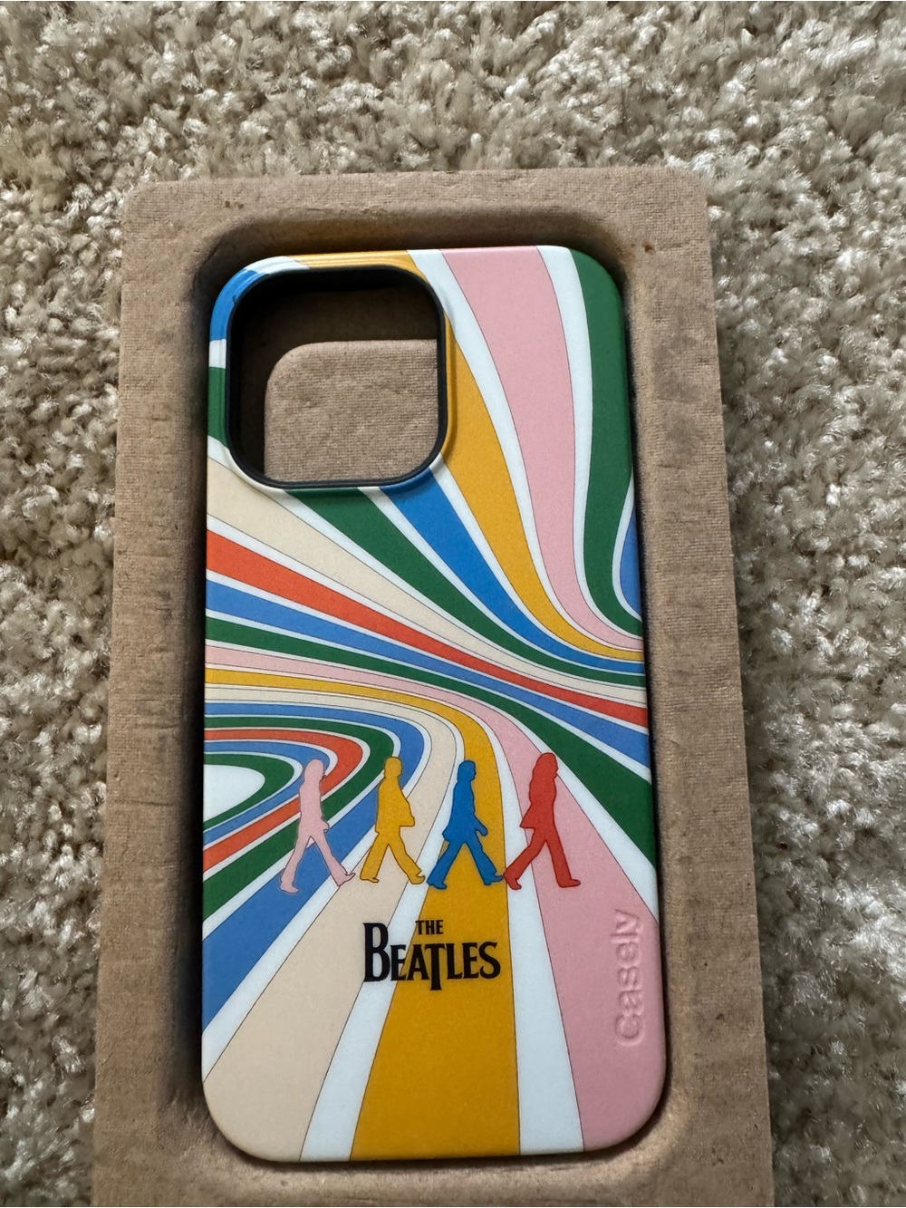 The Beatles Multicolor Retro Swirl Phone Case by casley